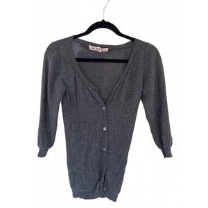 MARNI grey fitted cashmere cardigan